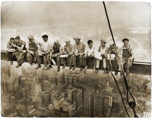 Construction Workers on Beam Construction Workers on Beam